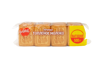 Печенье сахарное Топленое молоко от Любятово 444 гр.