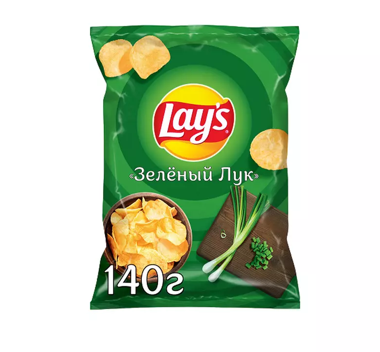 Чипсы картофельные Lay's со вкусом зеленого лука, 140 г