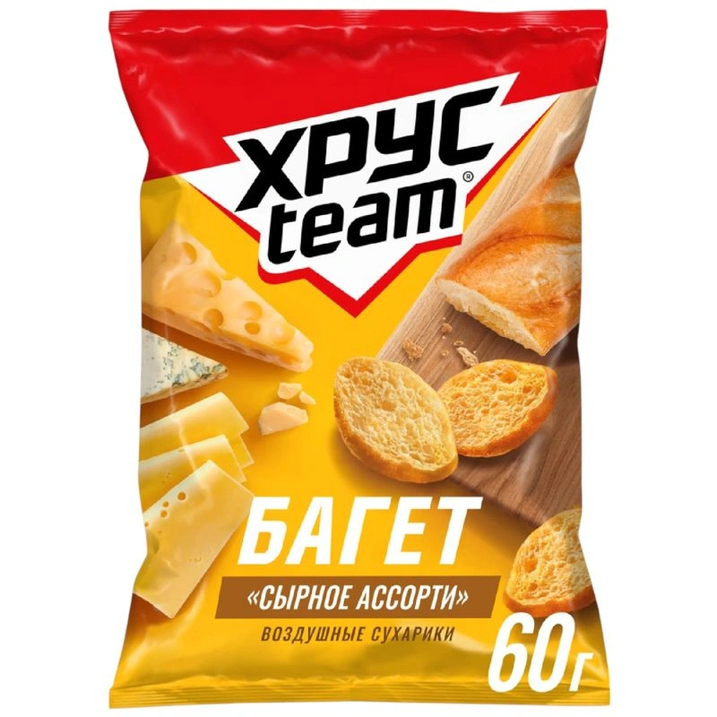 Сухарики со вкусом сыра Хрусteam