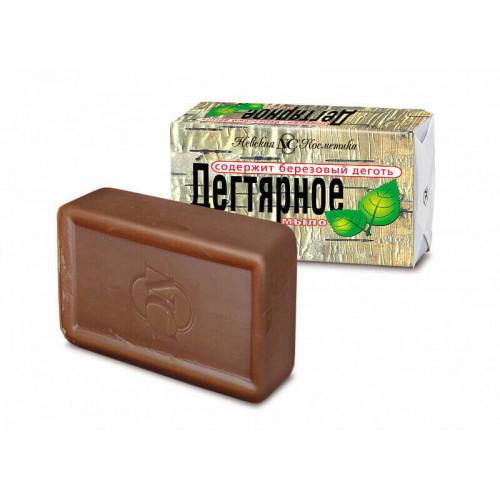  Дегтярное Туалетное мыло НЕВСКАЯ КОСМЕТИКА, с березовым дегтем, 140г