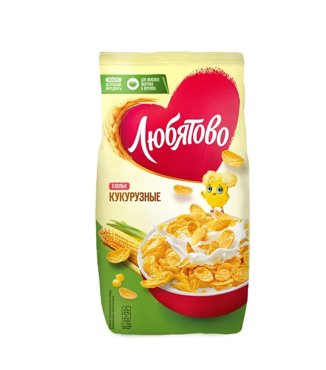 Готовый завтрак «Любятово» хлопья кукурузные, 300 г