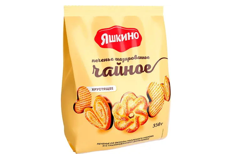 Яшкино печенье сах.в глазури Чайное 350г 