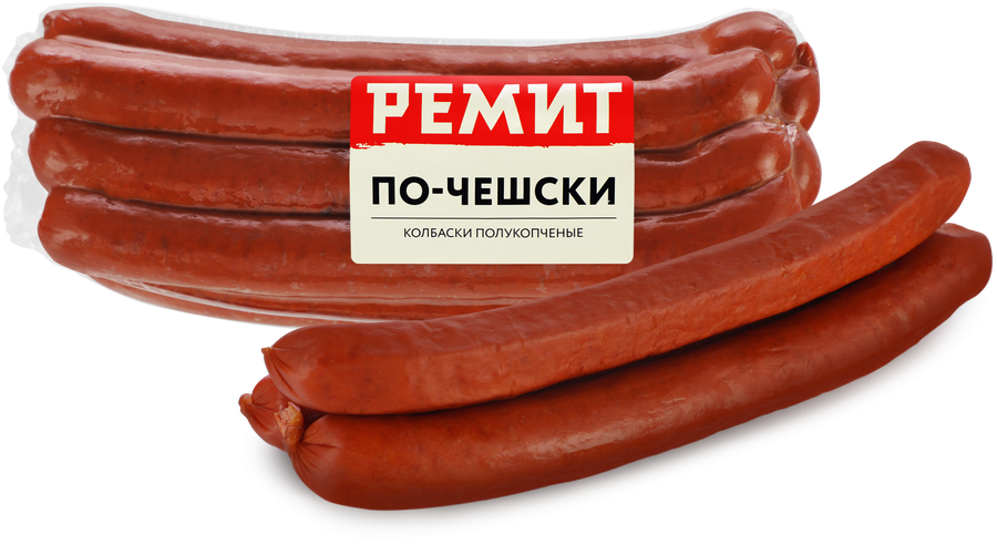 Колбаски полукопченые РЕМИТ По-Чешски, 380г.