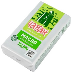 Масло сливочное «Чабан» 72,5% БЗМЖ, 180 гр. "ХАЛЯЛЬ"