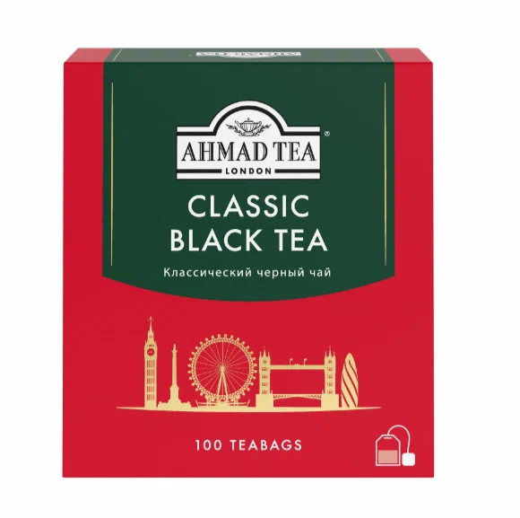 Чай черный Ahmad Tea классический в пакетиках, 100х2 г