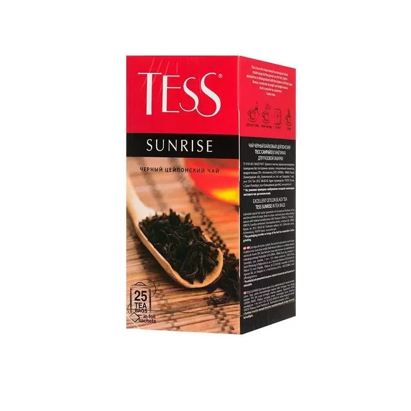 Чай Tess Sunrise черный 25 пакетиков