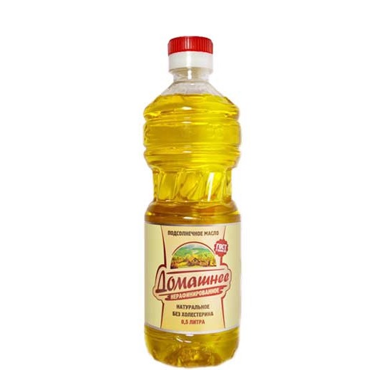 Масло подсолнечное ДОМАШНЕЕ нерафинированное