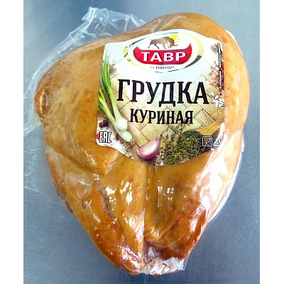 Грудка куриная  копчено-вареная 700-1100гр.