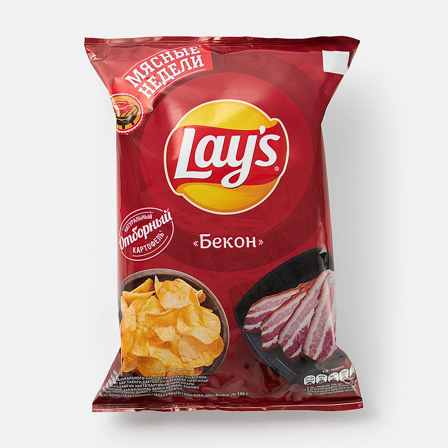 Чипсы картофельные Lay's со вкусом бекона, 140 г