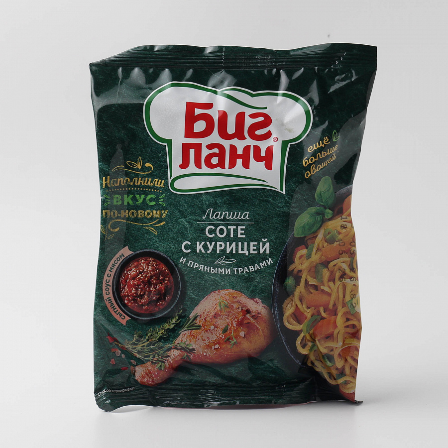 Лапша БП БигЛанч соте с курицей и пряными травами мяг. уп. 75гр