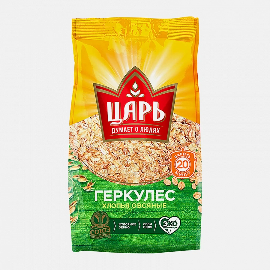 Хлопья Царь овсяные Геркулес 400г